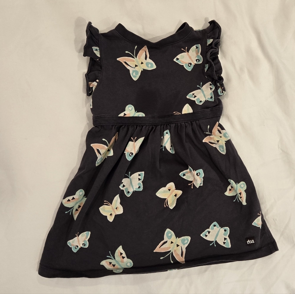 Tea Collection Butterfly Wrap Neck Dress - Picture 3 of 5